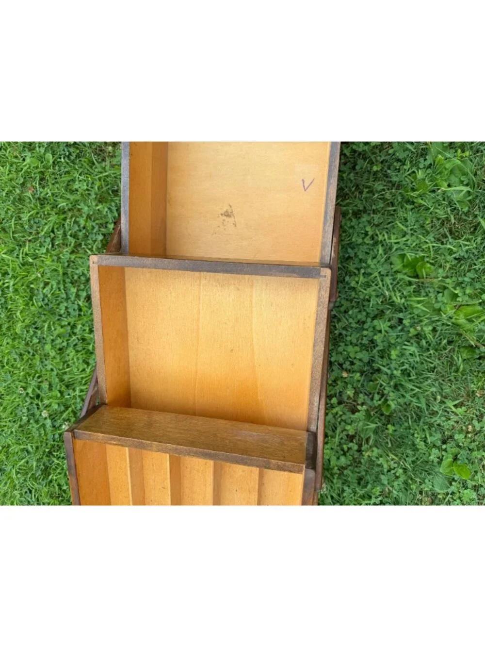 Vintage Stommen Bruk Hamar Norway Wooden Accordion Sewing Box MCM